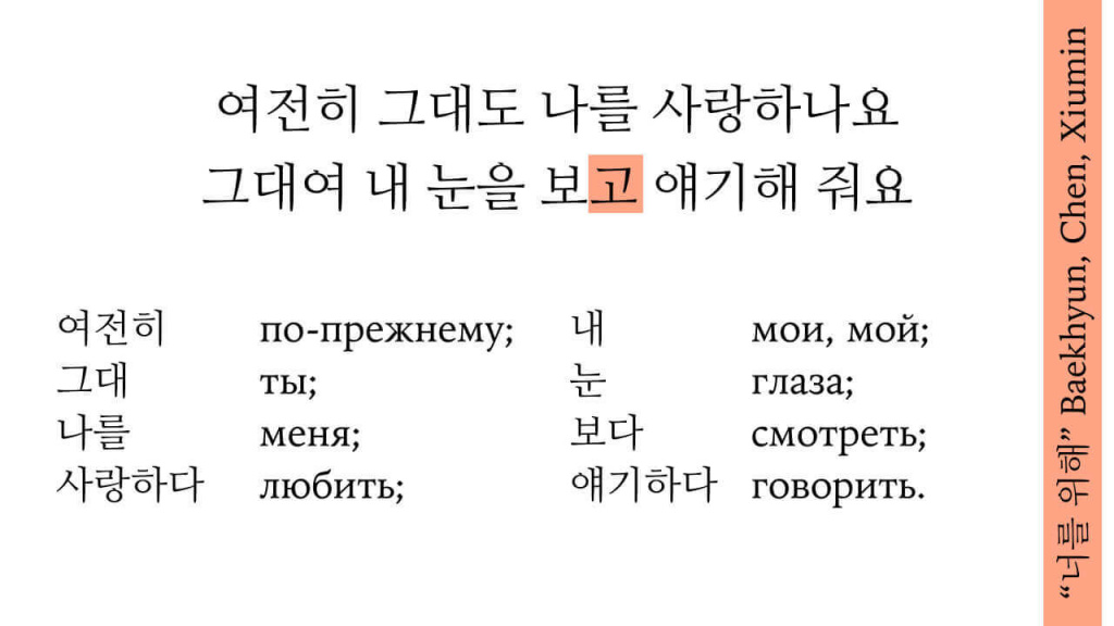 Корейская грамматика по песням часть 1-3