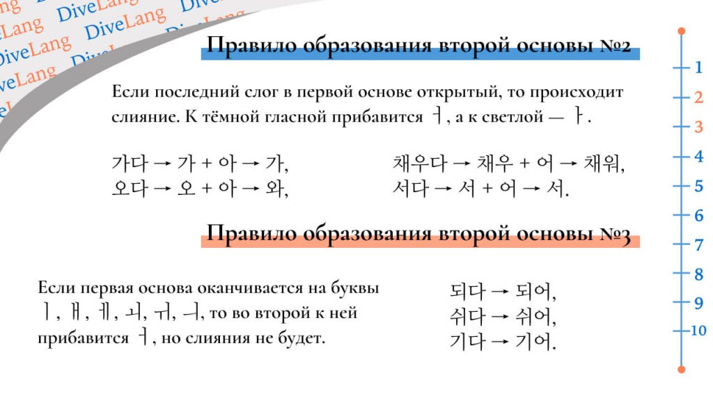 Основы корейских глаголов и прилагательных-2